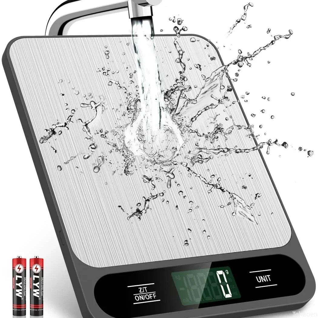 Digital Kitchen Scale With LED Display Waterproof Design - Smarsty
