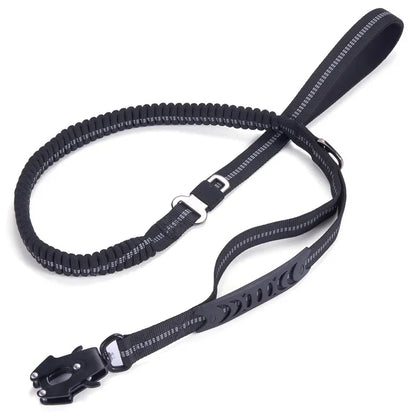 Reflective Bungee Dog Leash with Car Seatbelt Attachment - Smarsty