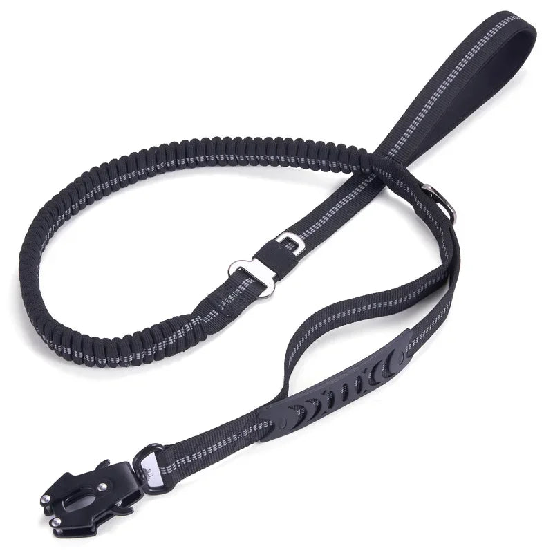 Reflective Bungee Dog Leash with Car Seatbelt Attachment - Smarsty