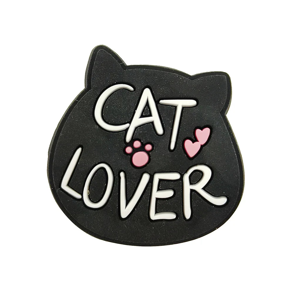 1pc Cute Cartoon Cats PVC Shoe Charms for Clogs Accessories Shoe Decorations Sandals Pins DIY Kids Women Beach Bags Accessories