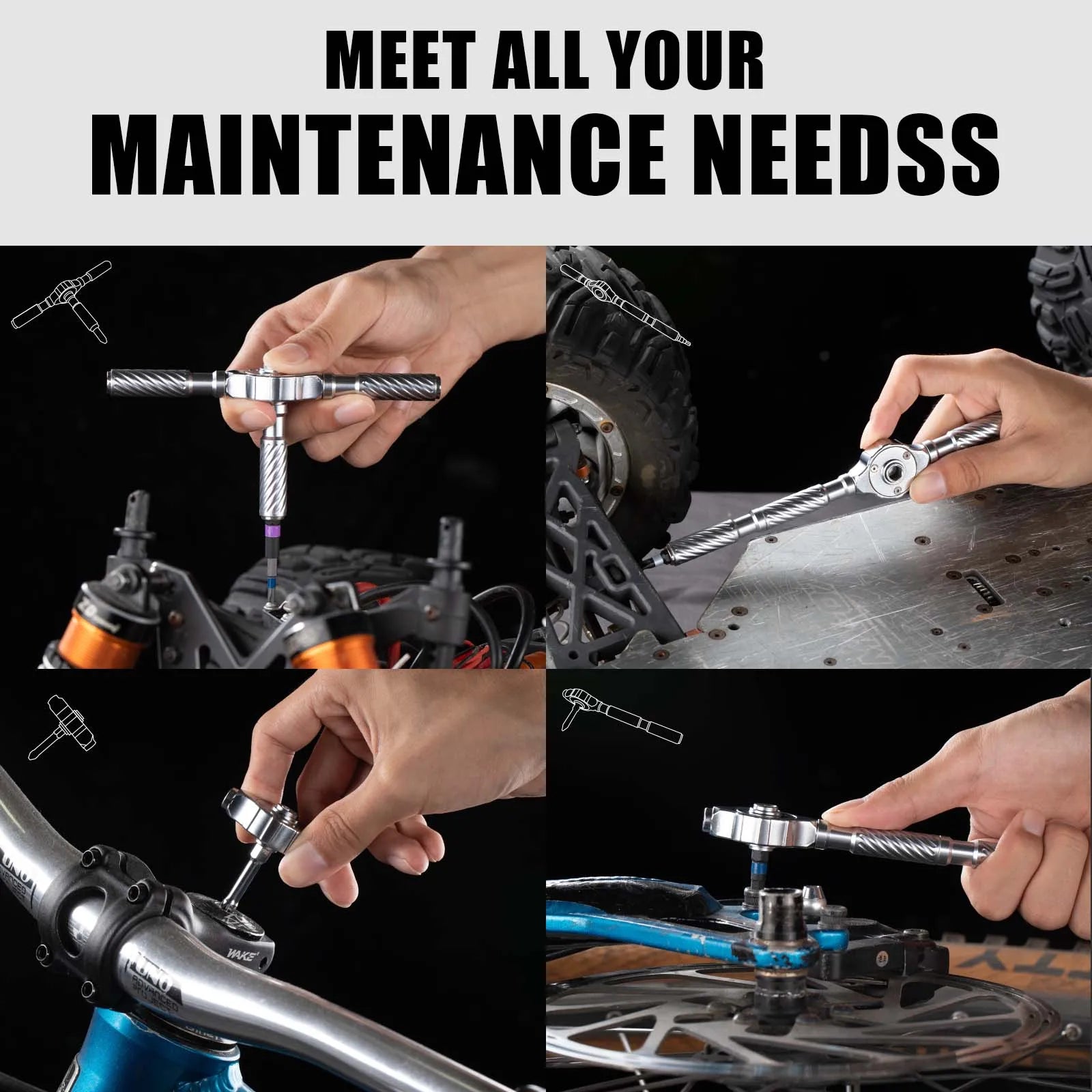 VMAN 66in1 Multifunction Ratchet Screwdriver Set Multi Magnetic Bits Mini Repair Tool Kit Household Tool For PC & Desk Etc.