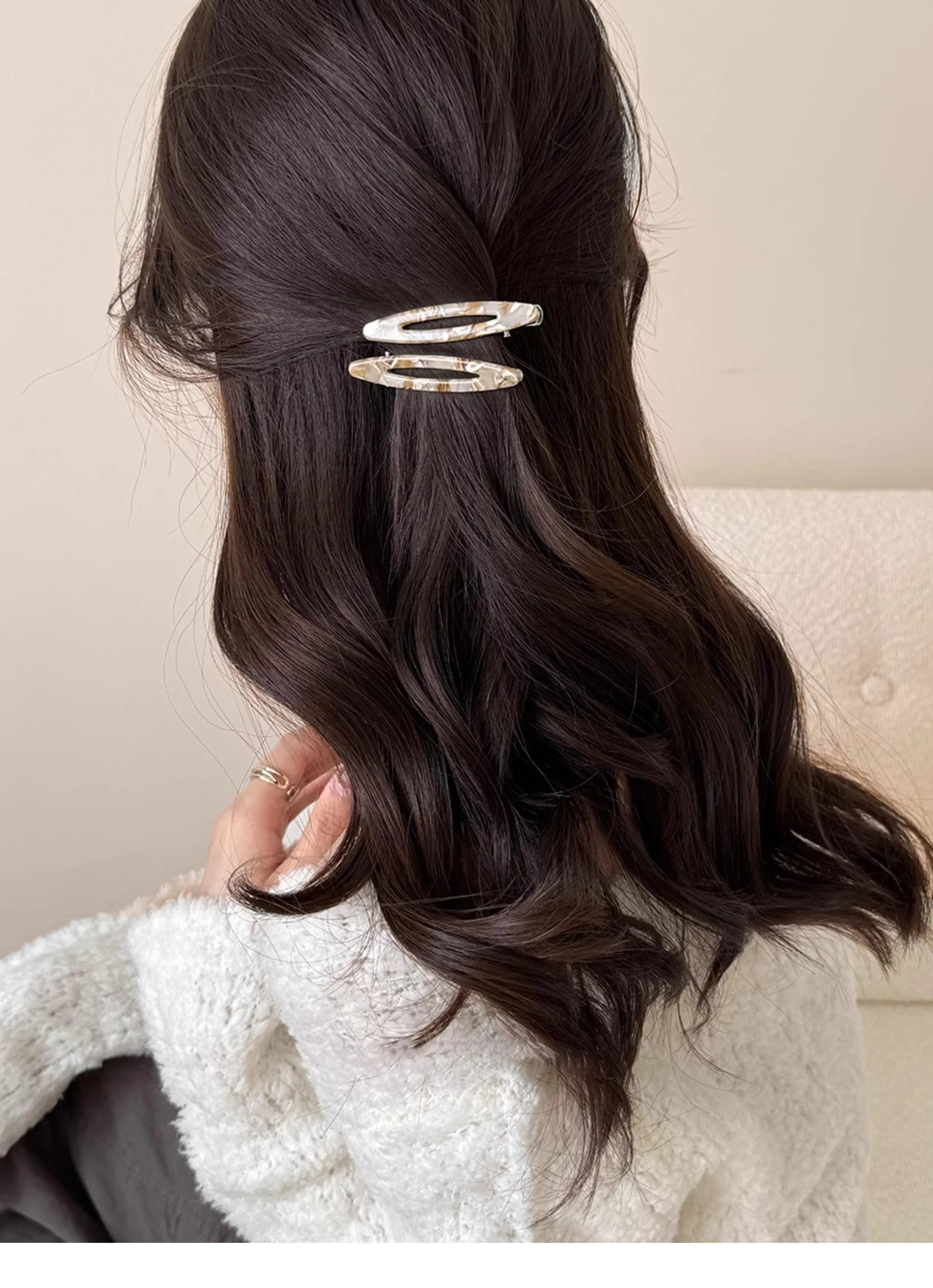 Colorful Acetate Hair Clips Set for Stylish Women - Smarsty