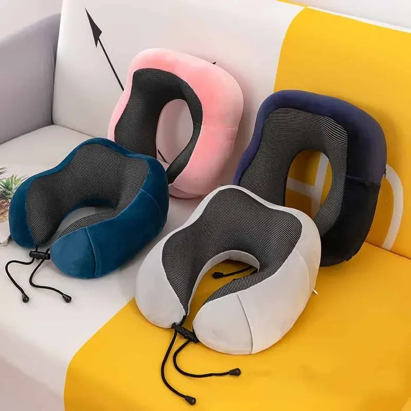 U Shaped Memory Foam Neck Pillow for Travel Comfort - Smarsty
