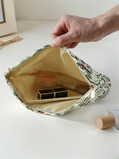 Corduroy Makeup Bag Lightweight Travel Cosmetic Organizer - Smarsty