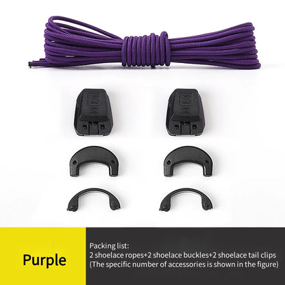 No tie Shoelaces Round Tennis Shoe laces Without ties Adult Kids Fashion Outdoor Running Sneakers Laces Shoes Accesories - Smarsty