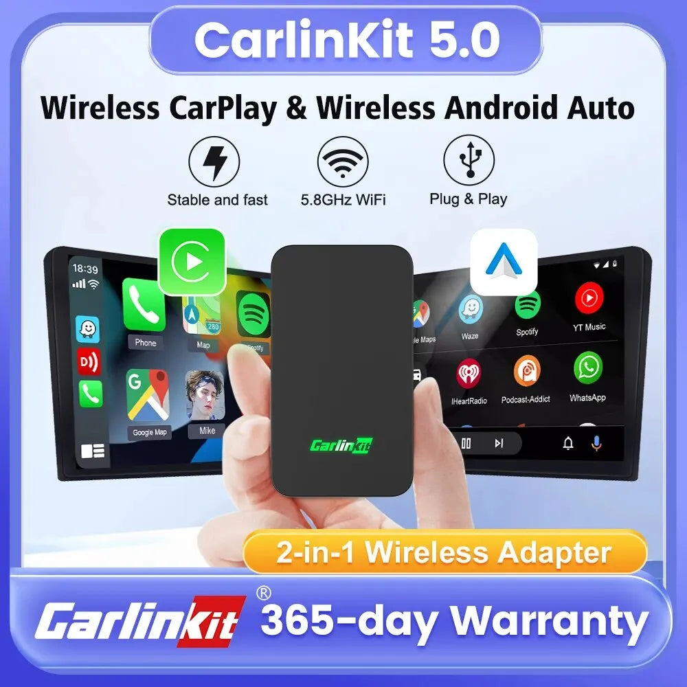 3 In 1 Wireless CarPlay Android Auto Adapter For Cars - Smarsty