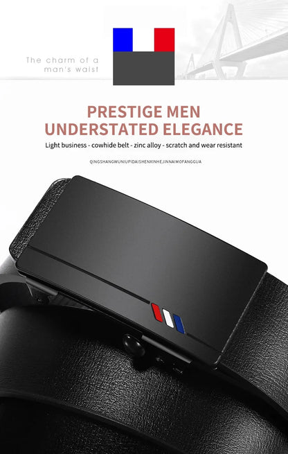 Mens Casual Automatic Buckle Belt High Quality Toothless Design - Smarsty