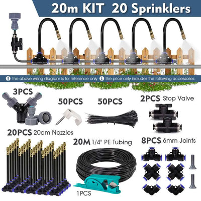 360 Degree Adjustable Misting Cooling System for Gardens - Smarsty