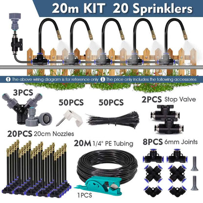 360 Degree Adjustable Misting Cooling System for Gardens - Smarsty