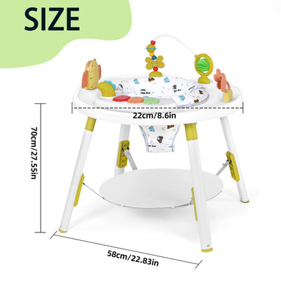 Multi-Functional Baby Play Center – 3-in-1 Activity Center with Removable Toys, 360° Seat & Adjustable Height (Blue/Pink/Green) - Smarsty