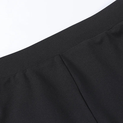 European and American Spring/Summer Round Neck Long Short sleeved 3/4 Shorts Two piece Women's Fashion Sports Versatile Set - Smarsty