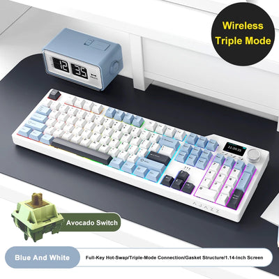 Tri Mode Gaming Keyboard With Hot Swap 104 Keys Gasket - Smarsty