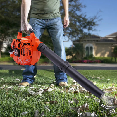 Gas Leaf Blower 25.4CC 2-Stroke 4.59ft³/h Commercial Handheld Gas Leaf Blower Grass Lawn Yard Dust Blowing Cleaning Tool - Smarsty