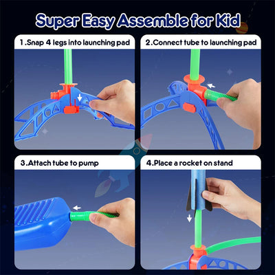 Kid Air Rocket Foot Pump Launcher Outdoor Air Pressed Pedal Soaring Rocket Toys Child Play Set Jump Sport Game Toys For Children - Smarsty