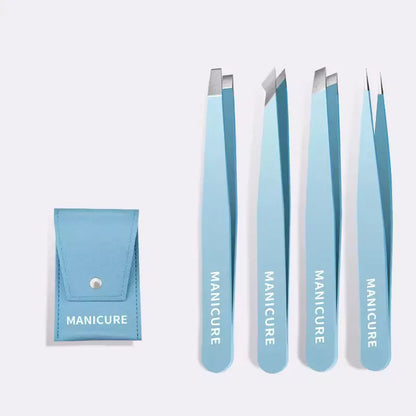 Colorful Stainless Steel Eyebrow Tweezers for Precision Hair Removal - Smarsty