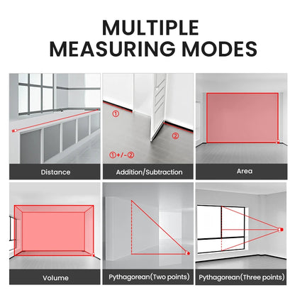 MILESEEY Laser Tape Measure with Multi Measurement Functions - Smarsty