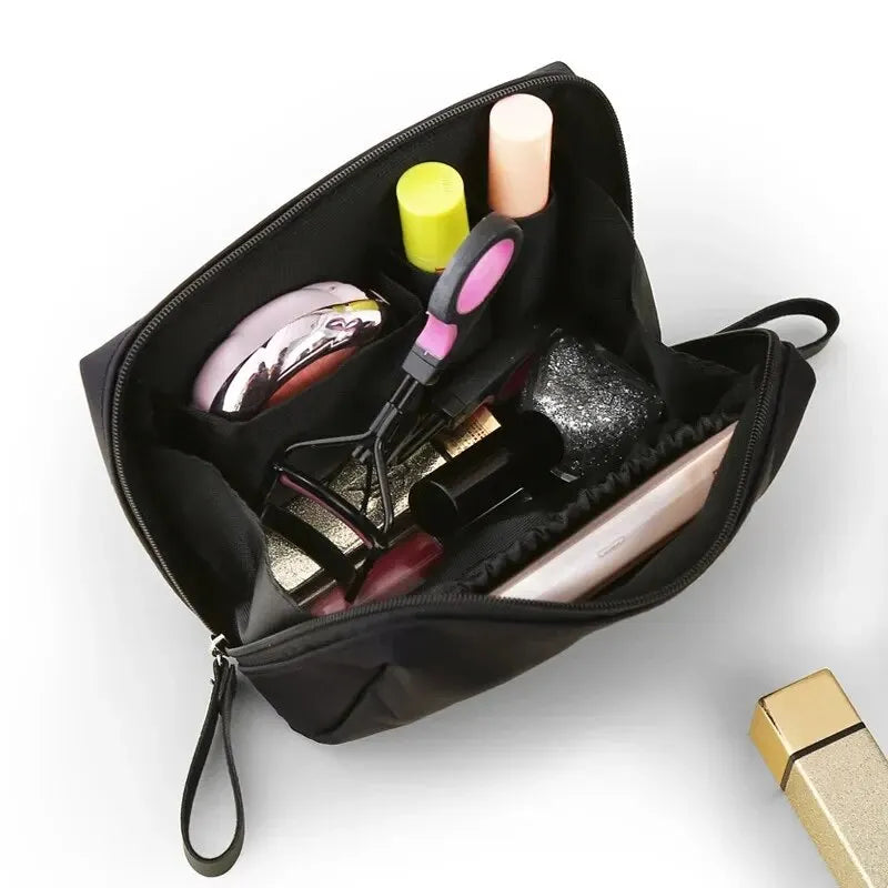 2024 New Women Cosmetic Bag Solid Color Korean Style Makeup Bag Pouch Toiletry Bag Waterproof Makeup Organizer Case Luxury Bag - Smarsty