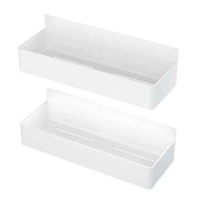 Strong Magnetic Shelves 2 Layers Black White Storage Rack Kitchen Plastic Spice Seasoning Organizer for Refrigerator Microwaves by Smarsty
