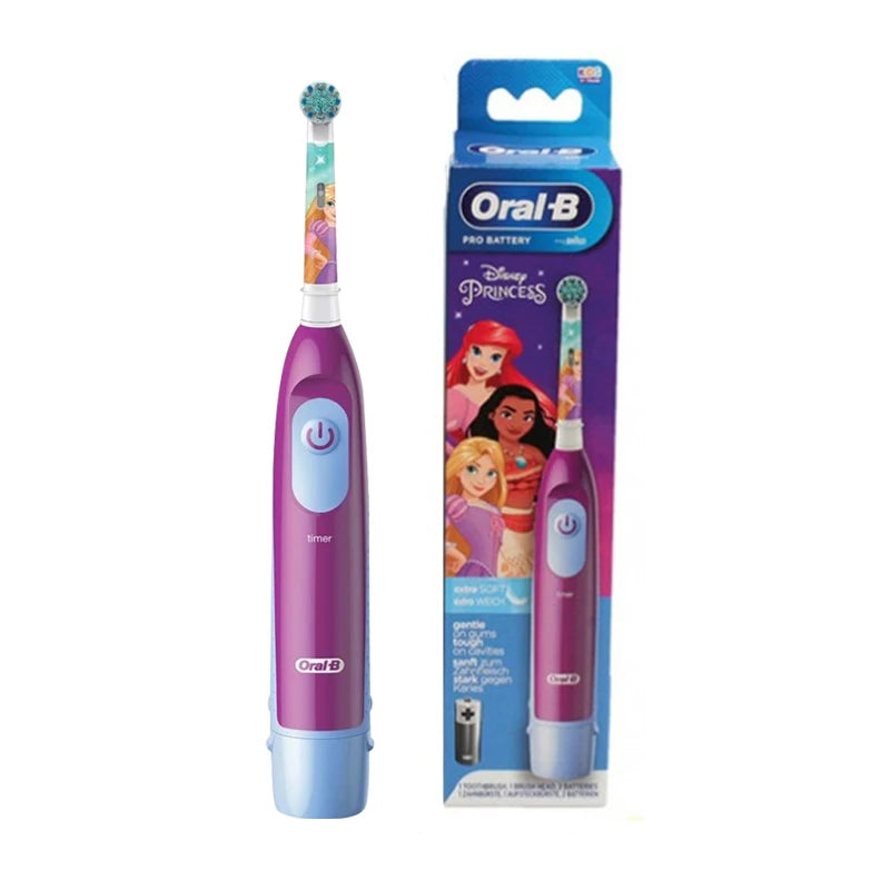 Oral B DB5510K Electric Toothbrush Children Rotary Teeth Brush Soft Bristles 2Min Timer Waterproof Battery Powered For 3-12 Ages - Smarsty