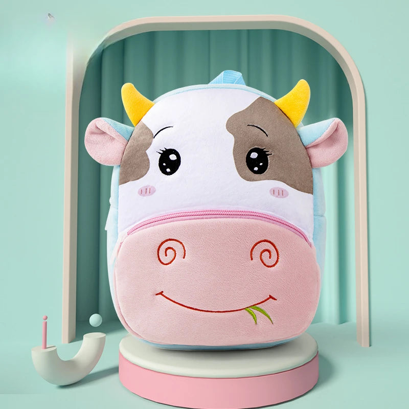 Plush Kindergarten Backpack Anti Lost Cute Design Kids - Smarsty