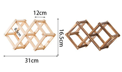 3/10 Bottles Wooden Wine Rack Wine Holders Kitchen Assembled Display Stand Organizer Storage Bar Wine Cabinet Wine Bottle Rack by Smarsty