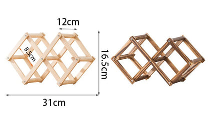 3/10 Bottles Wooden Wine Rack Wine Holders Kitchen Assembled Display Stand Organizer Storage Bar Wine Cabinet Wine Bottle Rack