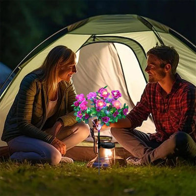 Waterproof LED Solar Azalea Flowers Lamp for Outdoor Decor - Smarsty