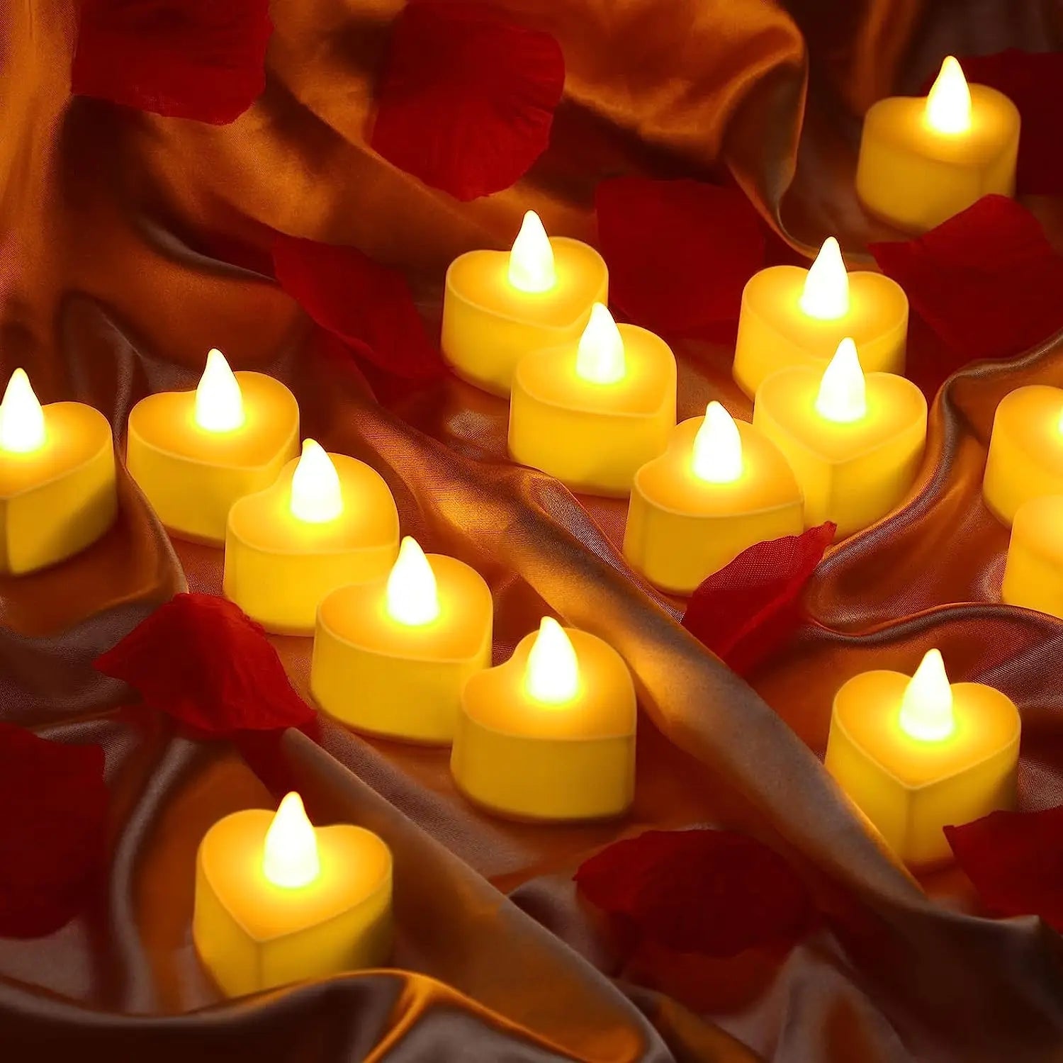 Flameless LED Votive Candles Set 100+Hour Lasting Electric Candles Battery Operated Tealight for Wedding Proposal Romantic Decor