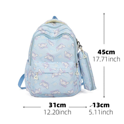 Cinnamoroll Anime Cartoon Large Capacity Kids Backpack - Smarsty