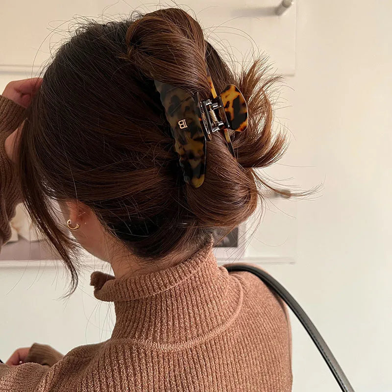 Acetate Hair Clip For Women Strong Grip Stylish Sweet Disc - Smarsty