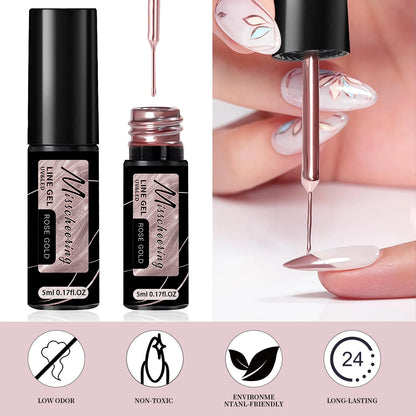 Gold Silver Metallic Nail Gel Polish for Stunning Mirror Finish - Smarsty