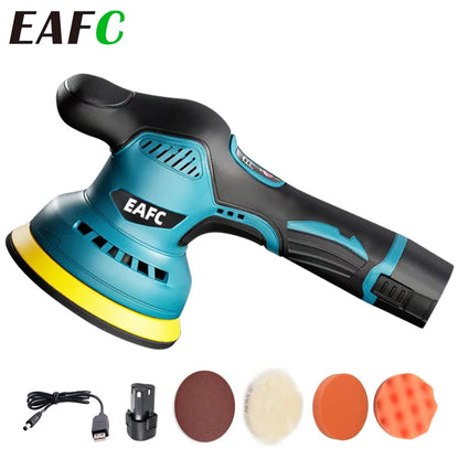 Cordless 12V Car Polisher With 5 Inch Pads For Waxing - Smarsty