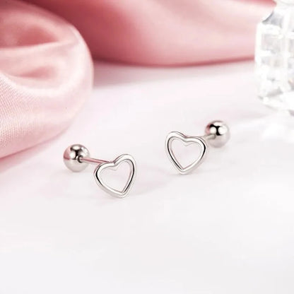 925 Silver Tragus Piercing Helix Studs Butterfly Heart - Smarsty