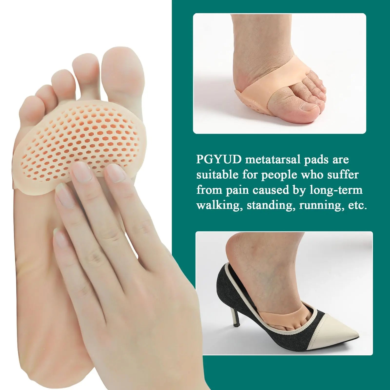 Soft Gel Metatarsal Pads for Pain Relief - Smarsty