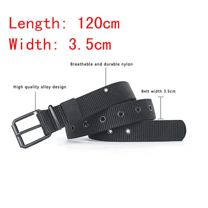 Unisex Canvas Belt Durable Outdoor Sports Pin Buckle - Smarsty