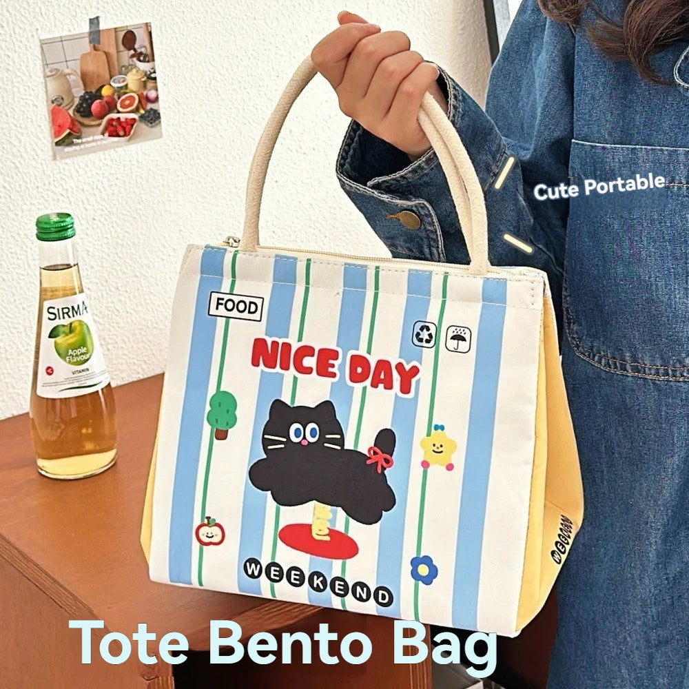 Cute Kitten Insulated Lunch Box Bag With Large Capacity - Smarsty