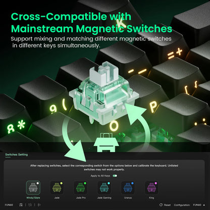 60 Percent Wireless Mechanical Keyboard With ARGB Lighting