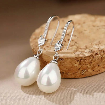 Two Piece Pearl Tassel Earrings For Women Elegant Gift - Smarsty