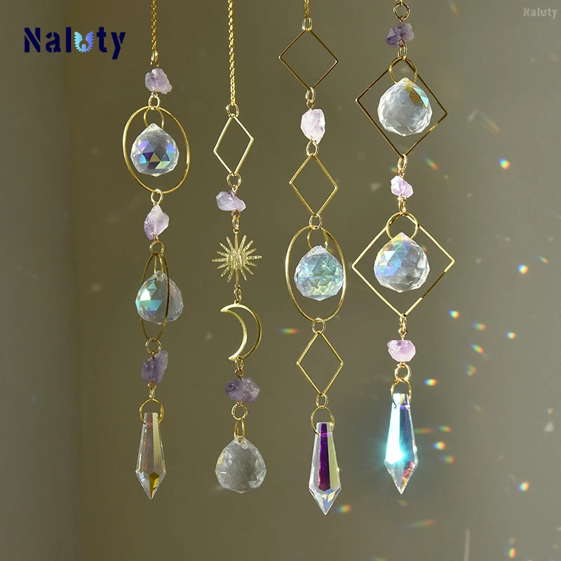 Hanging Crystal Pendant Suncatcher Wind Chimes for Home Decor - Smarsty
