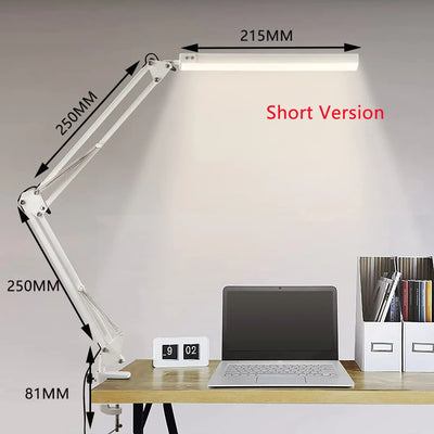 LED Desk Lamp with Clamp and Dimmable Light - Smarsty