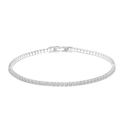 Genuine Sterling Silver Tennis Bracelet with Zirconia - Smarsty