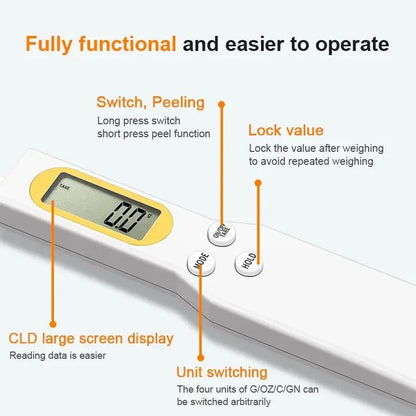 Digital Kitchen Scale Measuring Spoon with LED Display - Smarsty