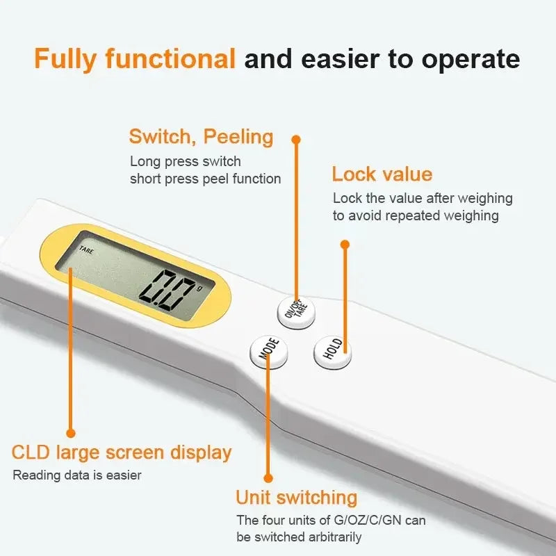 Digital Kitchen Scale Measuring Spoon with LED Display - Smarsty