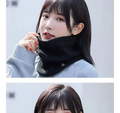 Knitted Neck Warmer Sports Scarf Fashion Soft Women Men Face Cover Winter Skating Running Hiking Scarves Thick Cold-proof Collar - Smarsty