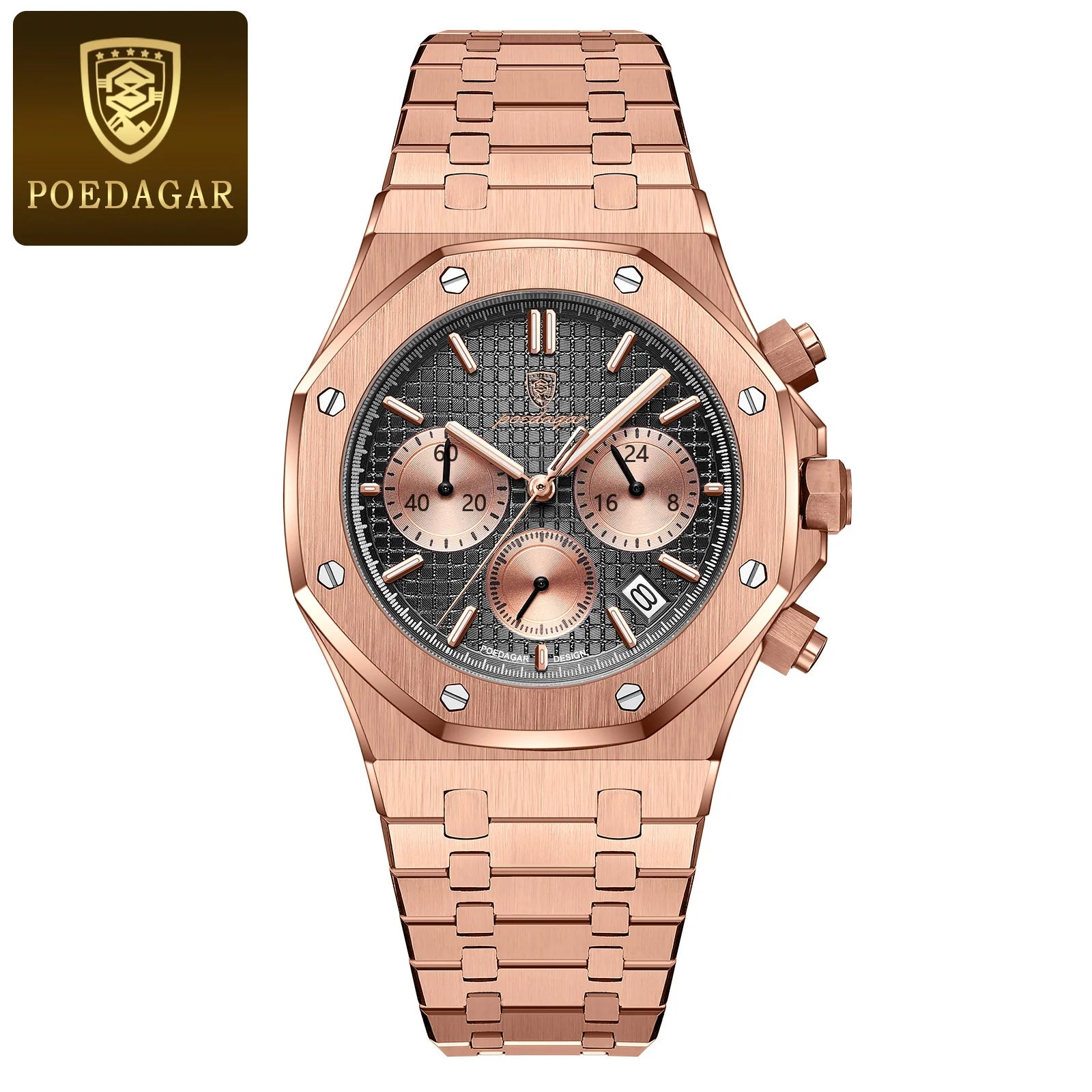 Luxury Men's Chronograph Watch with Waterproof Feature - Smarsty