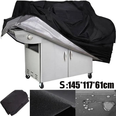 Black Waterproof BBQ Grill Cover for All Seasons - Smarsty