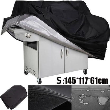 Black Waterproof BBQ Grill Cover for All Seasons - Smarsty