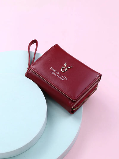 Luxury Brand Women's Small Wallet Female Card Holder Short Wallets with Coin Purse for Woman Ladies PU Leather Hasp Mini Clutch - Smarsty