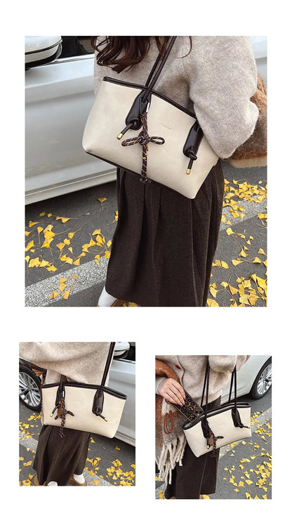 PU Leather Shoulder Bag For Women Versatile Crossbody Tote - Smarsty