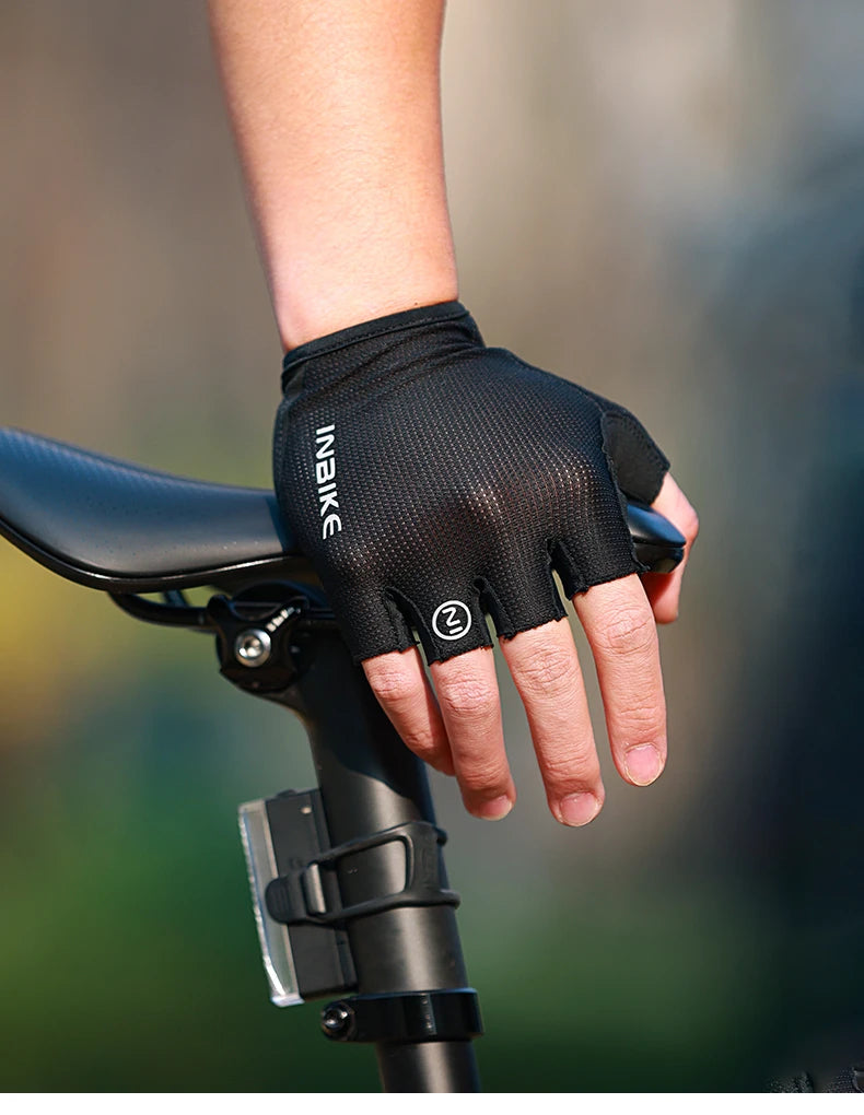 INBIKE Breathable Half Finger Cycling Gloves with Shock Absorption - Smarsty
